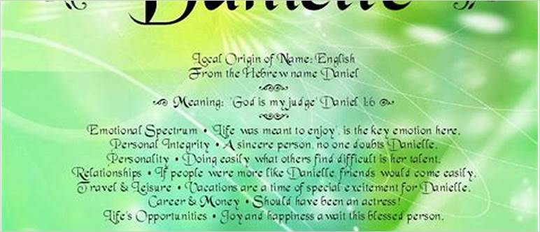 Name meaning of danielle